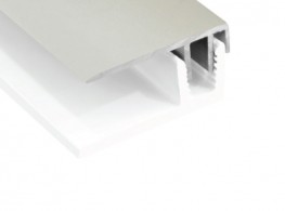 Profil de finition 26 mm - Série aluminium avec base en PVC