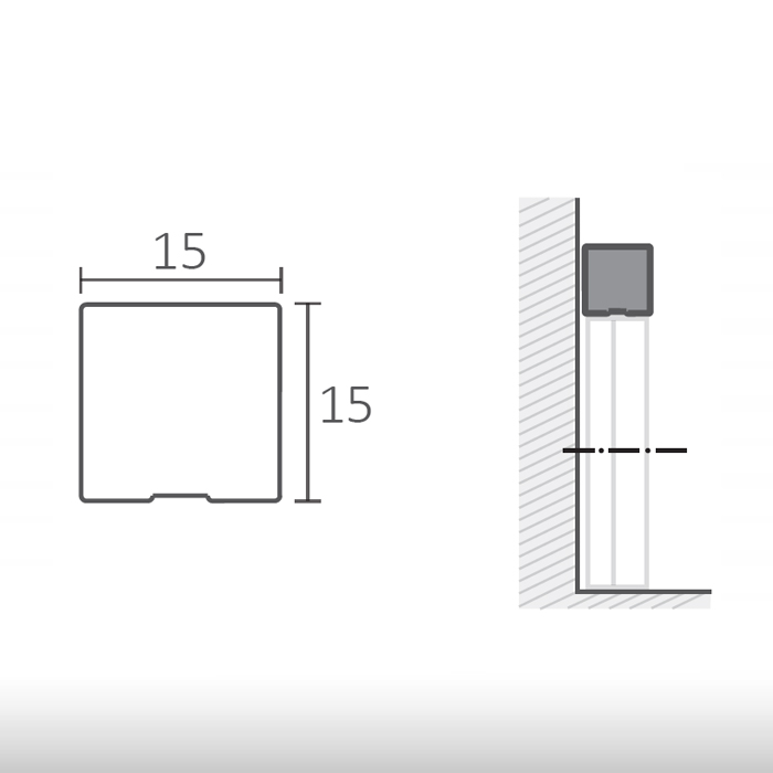 Latte de finition haut top XPS - 1515